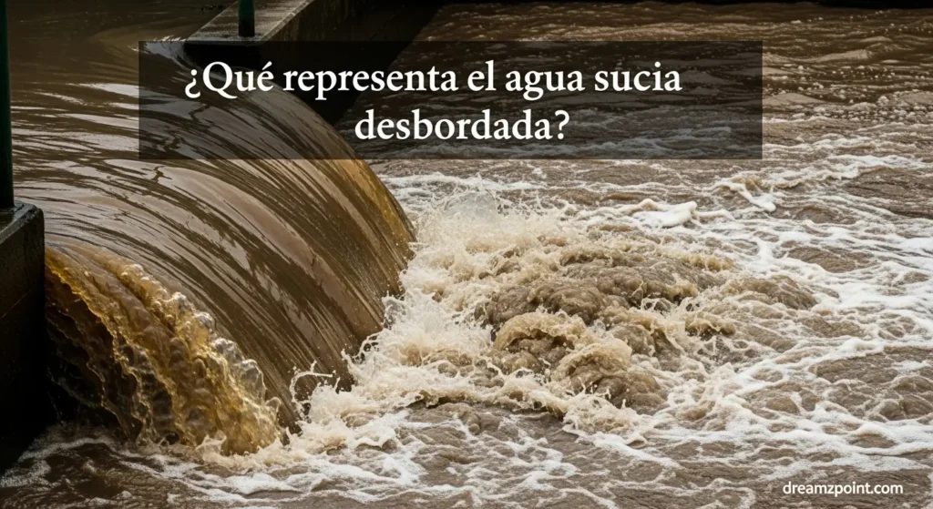 ¿Qué representa el agua sucia desbordada?