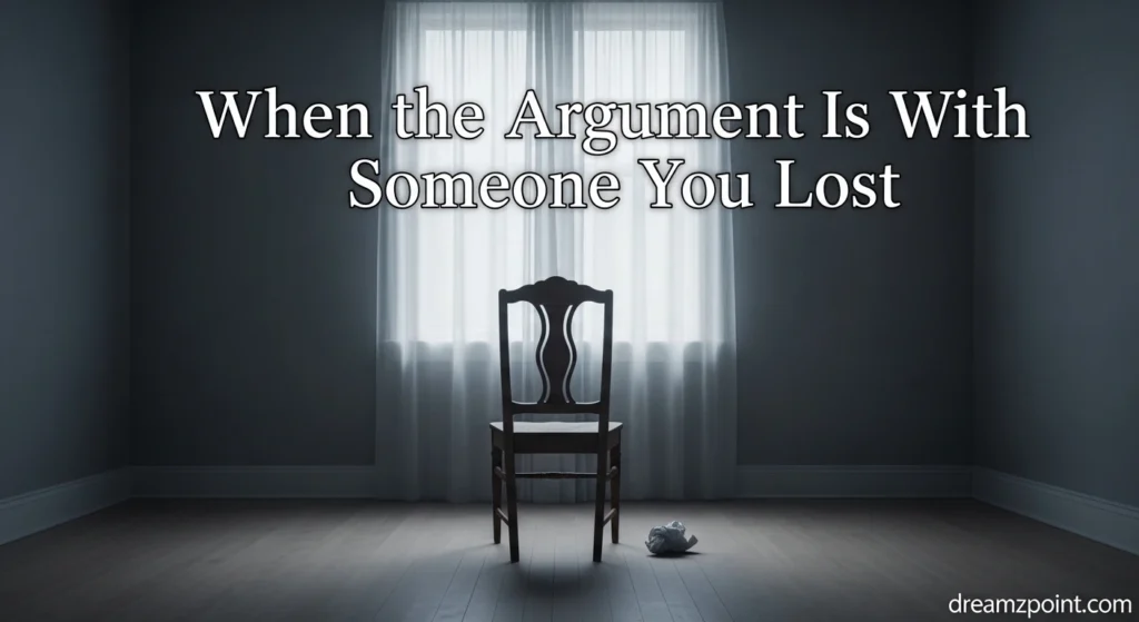 When the Argument Is With Someone You Lost