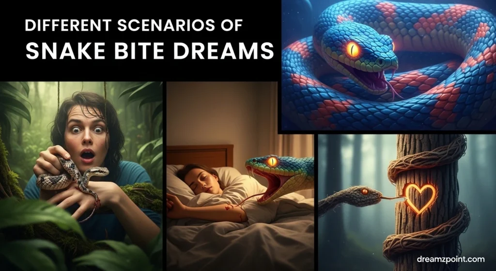 Different Scenarios of Snake Bite Dreams