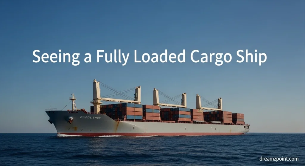 Seeing a Fully Loaded Cargo Ship