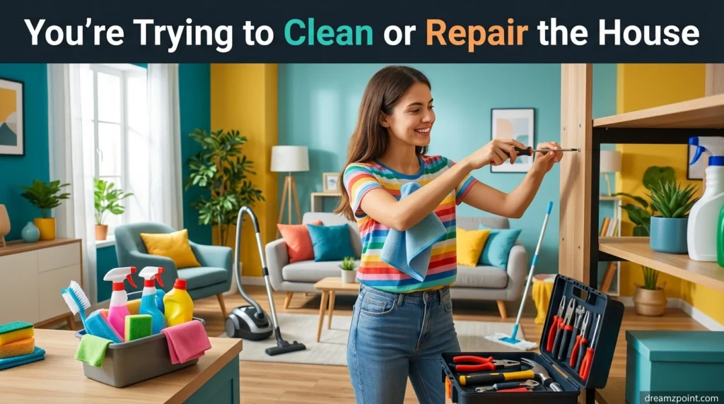 You’re Trying to Clean or Repair the House