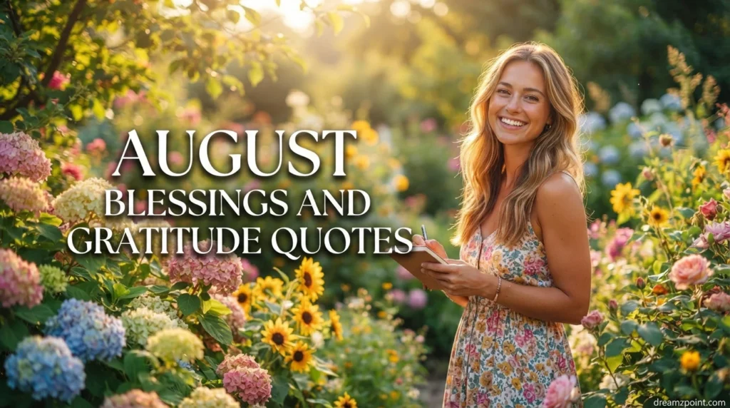 August Blessings and Gratitude Quotes