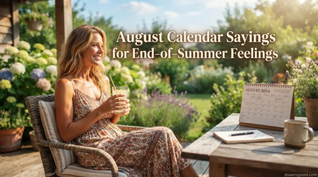 August Calendar Sayings for End-of-Summer Feelings