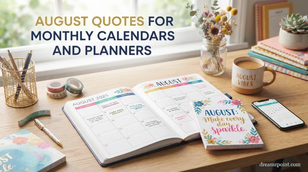 August Quotes for Monthly Calendars and Planners