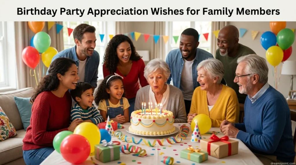 Birthday Party Appreciation Wishes for Family Members
