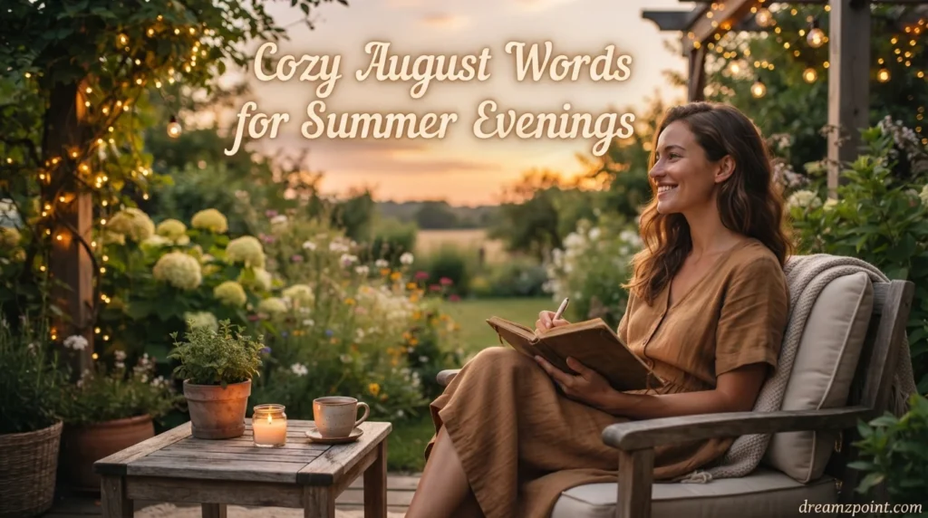 Cozy August Words for Summer Evenings