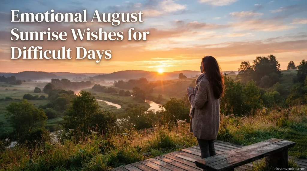 Emotional August Sunrise Wishes for Difficult Days