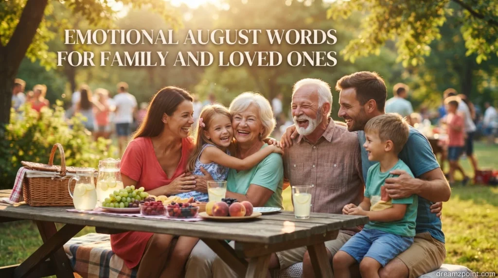 Emotional August Words for Family and Loved Ones