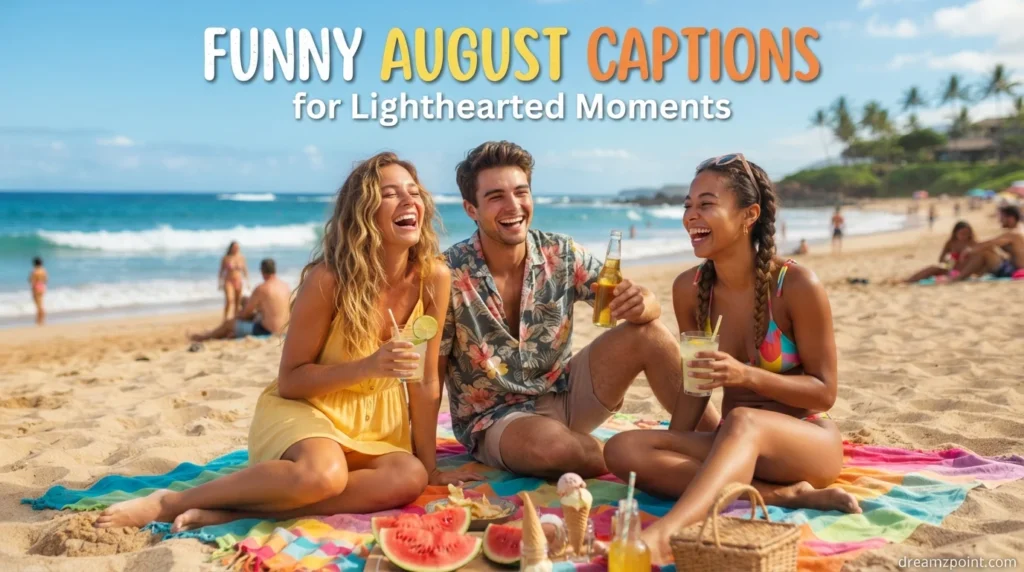 Funny August Captions for Lighthearted Moments