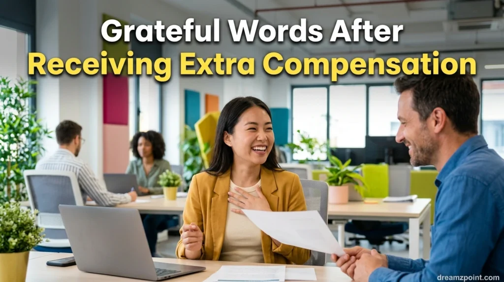Grateful Words After Receiving Extra Compensation