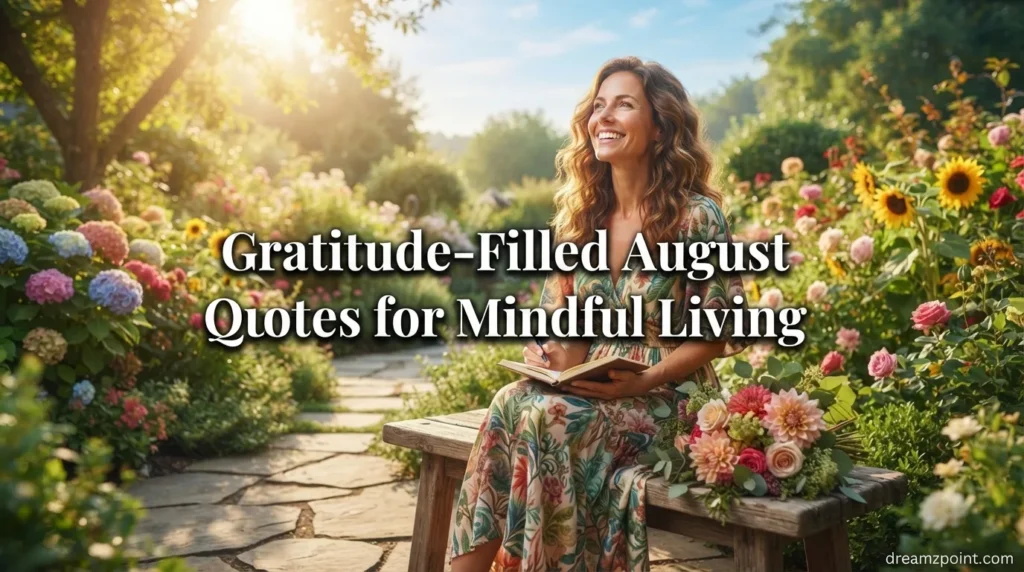 Gratitude-Filled August Quotes for Mindful Living