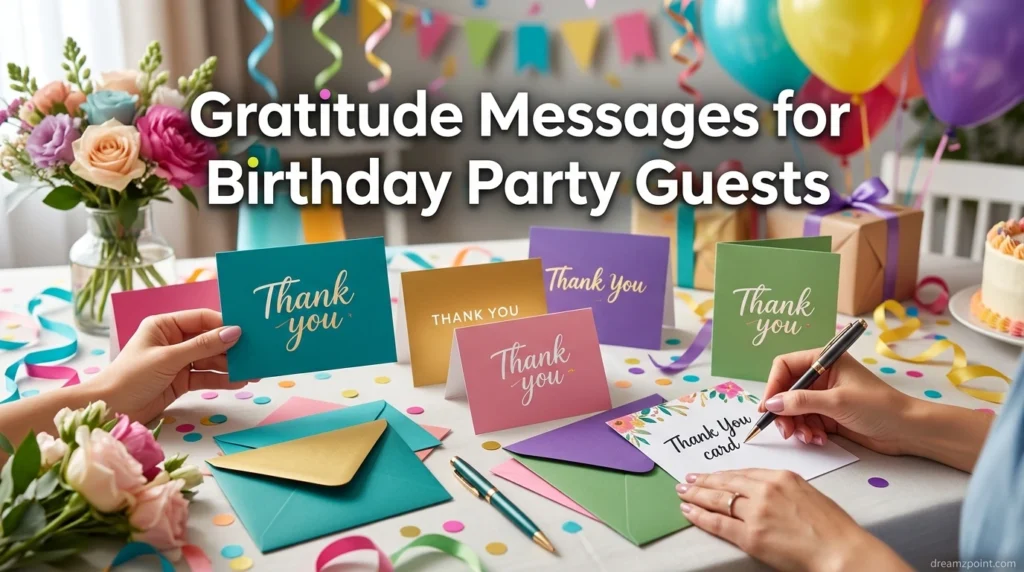 Gratitude Messages for Birthday Party Guests