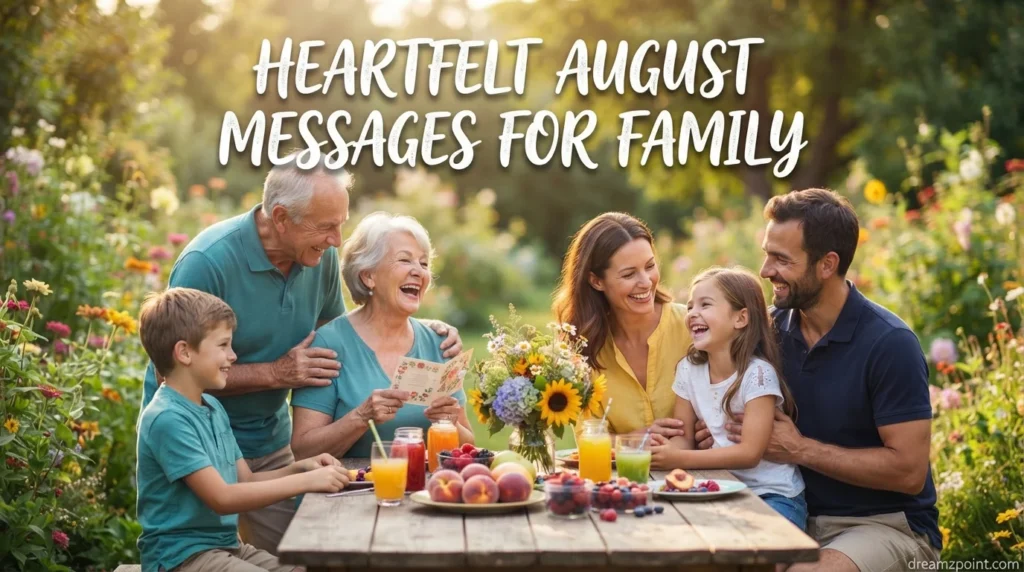 Heartfelt August Messages for Family