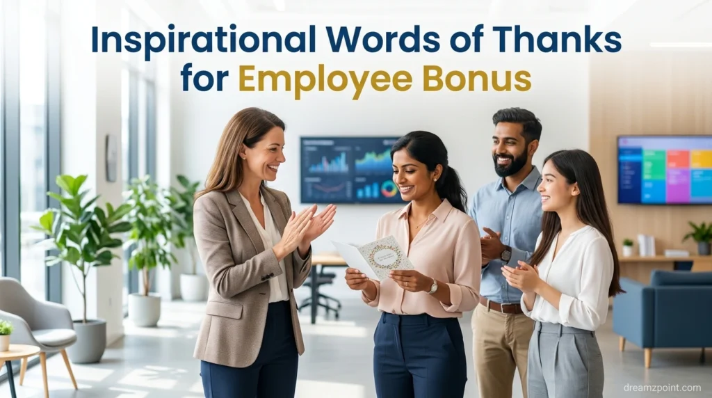 Inspirational Words of Thanks for Employee Bonus