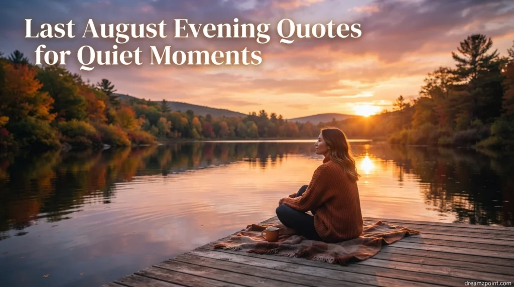Last August Evening Quotes for Quiet Moments
