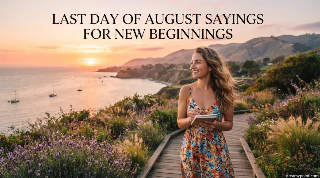 Last Day of August Sayings for New Beginnings