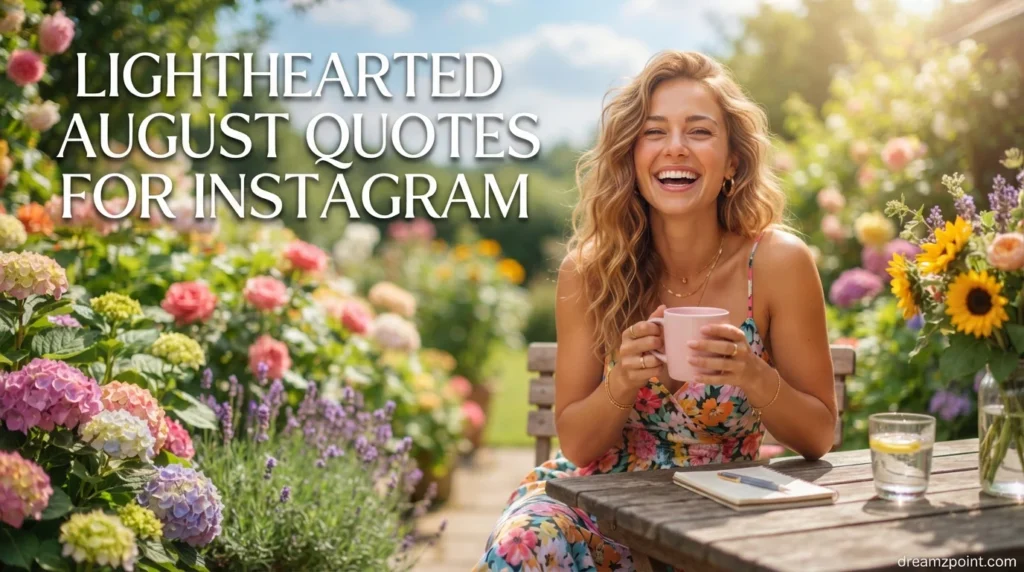 Lighthearted August Quotes for Instagram