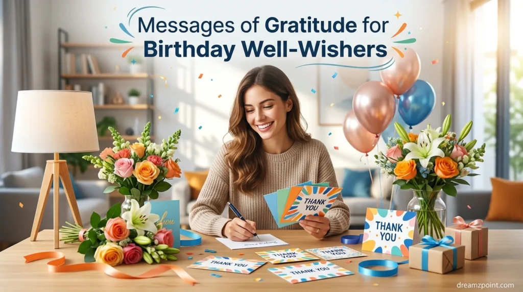 Messages of Gratitude for Birthday Well-Wishers