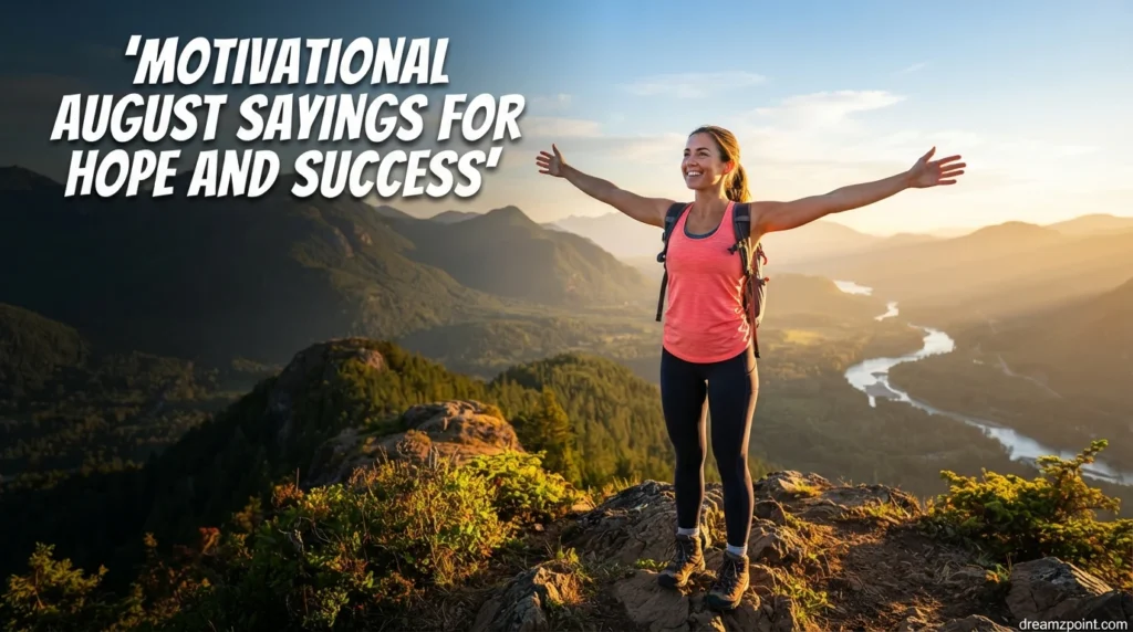 Motivational August Sayings for Hope and Success