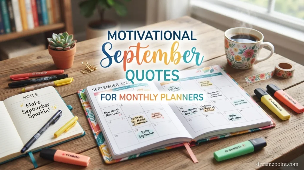 Motivationl September Quotes for Monthly Planners