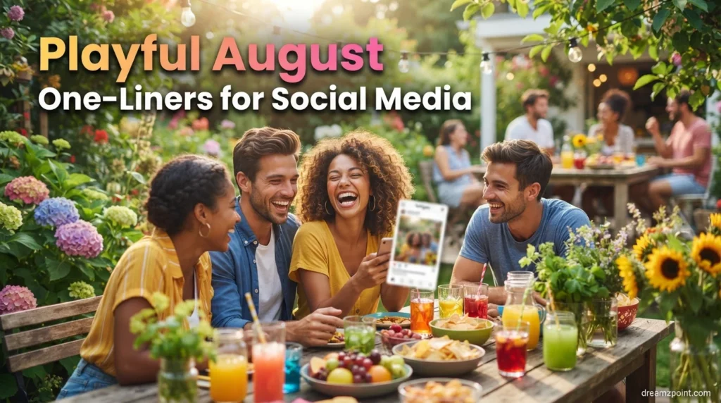 Playful August One-Liners for Social Media