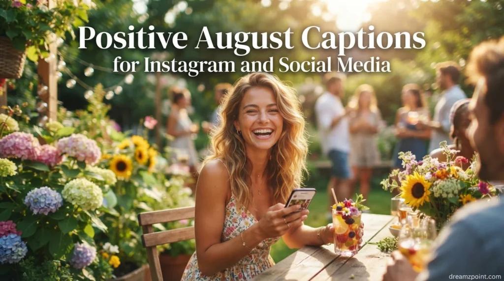 Positive August Captions for Instagram and Social Media