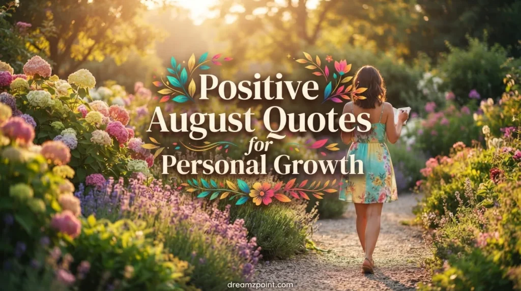 Positive August Quotes for Personal Growth