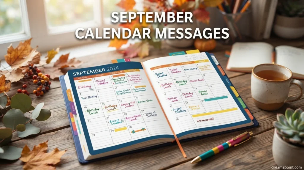 September Calendar Messages