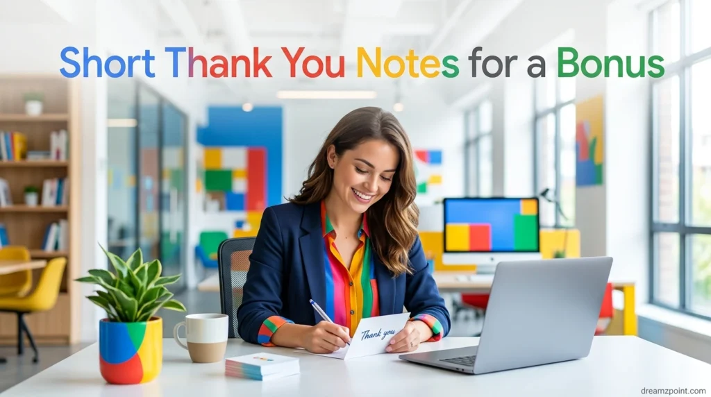 Short Thank You Notes for a Bonus