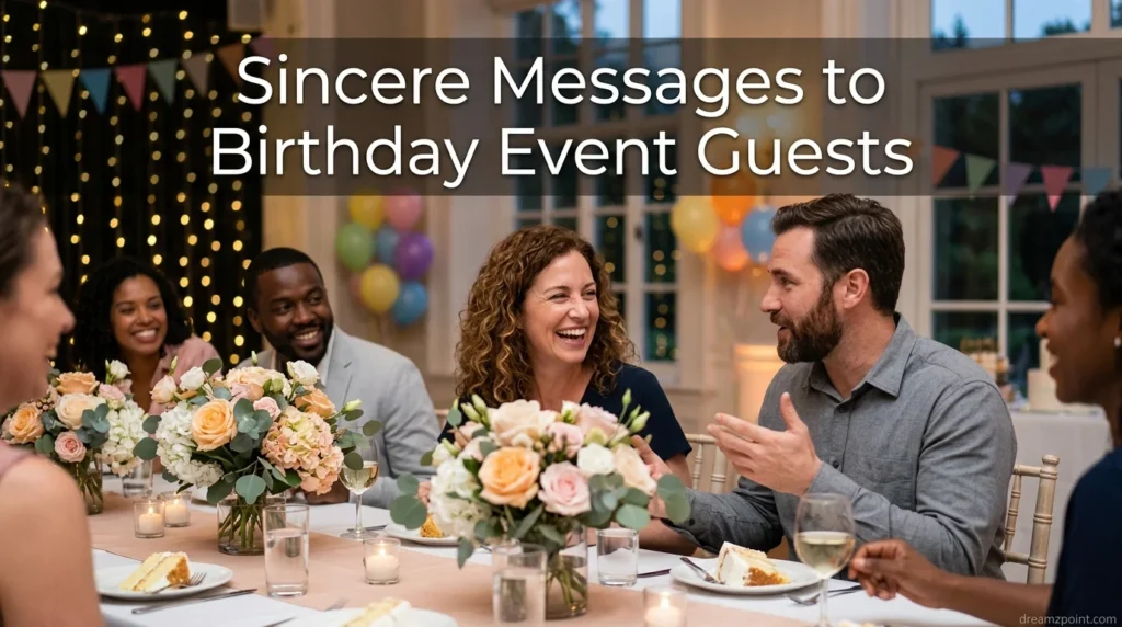 Sincere Messages to Birthday Event Guests