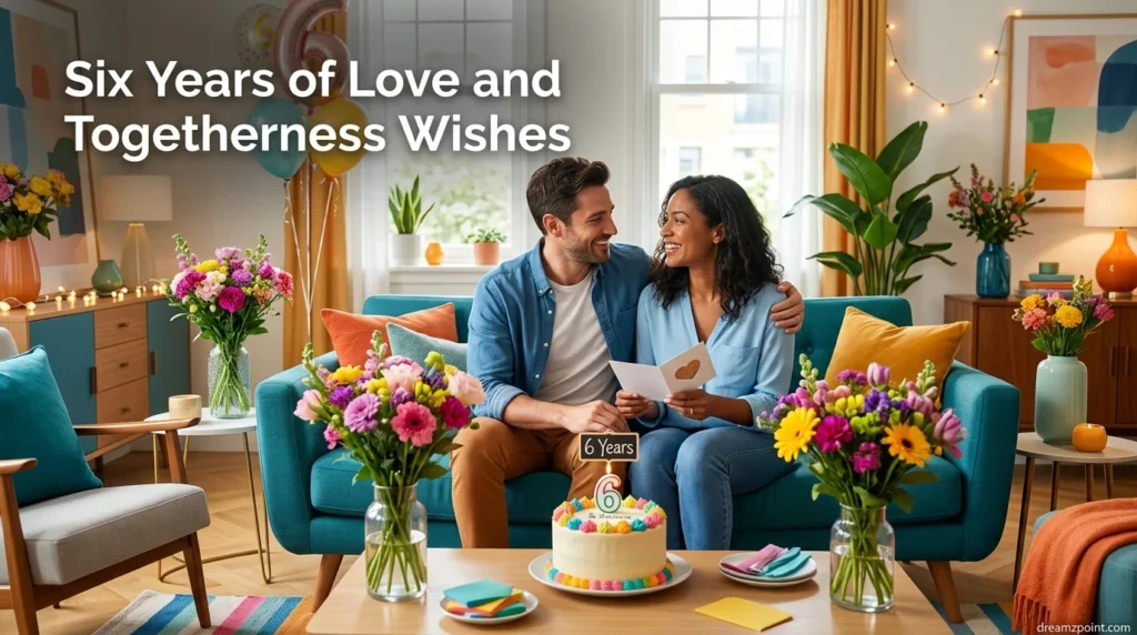 Six Years of Love and Togetherness Wishes