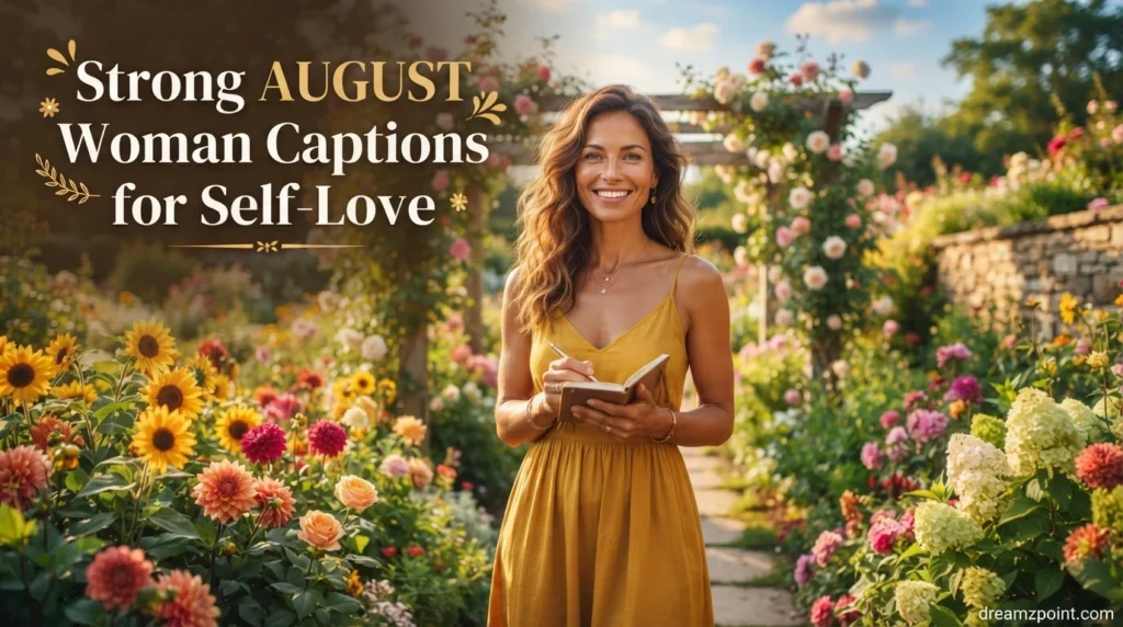 Strong August Woman Captions for Self-Love