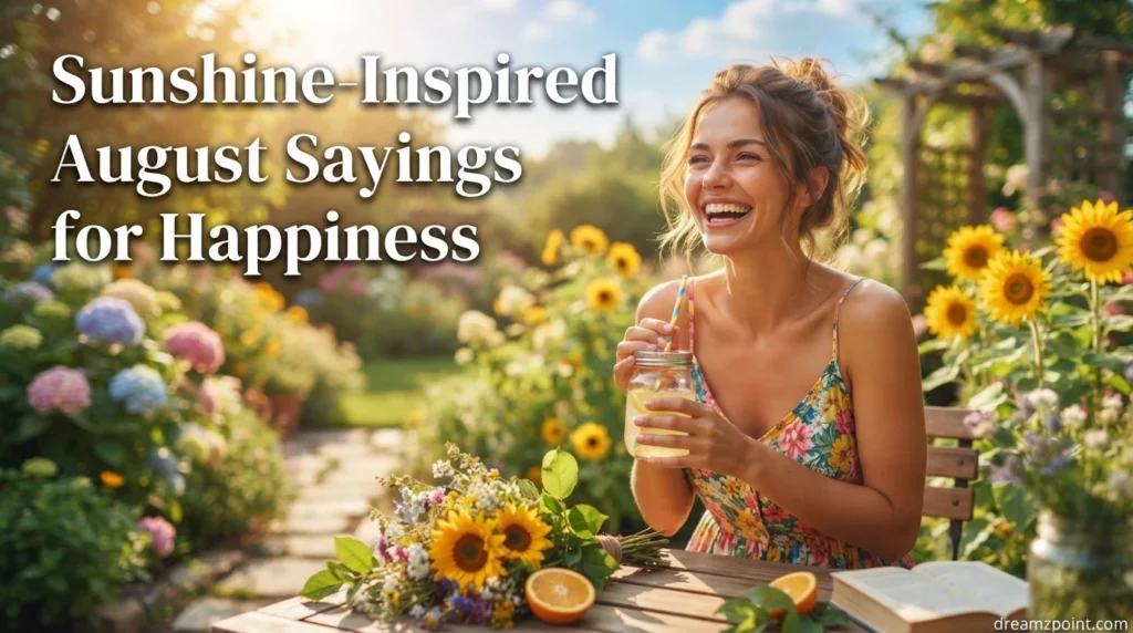Sunshine-Inspired August Sayings for Happiness
