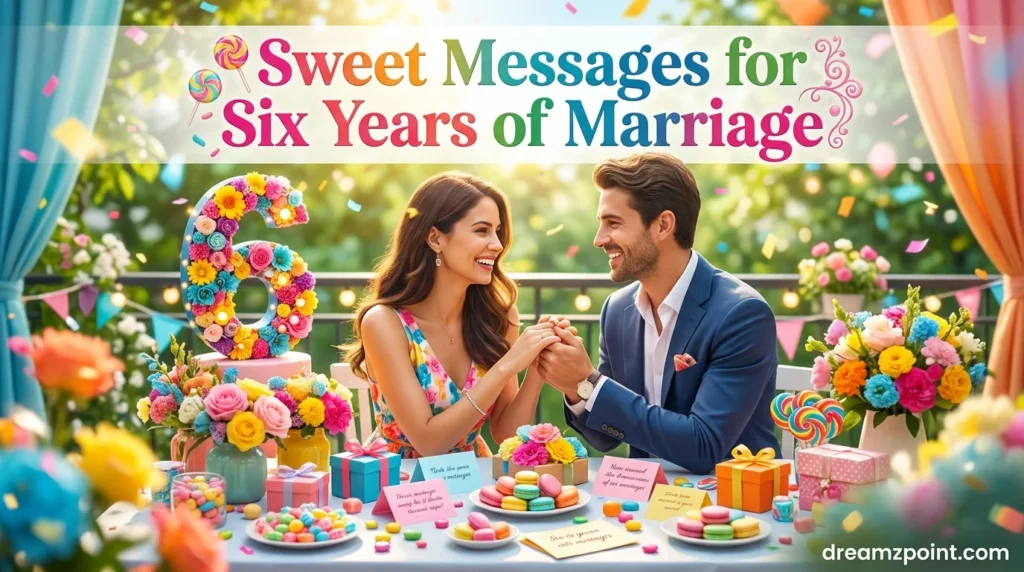 Sweet Messages for Six Years of Marriage