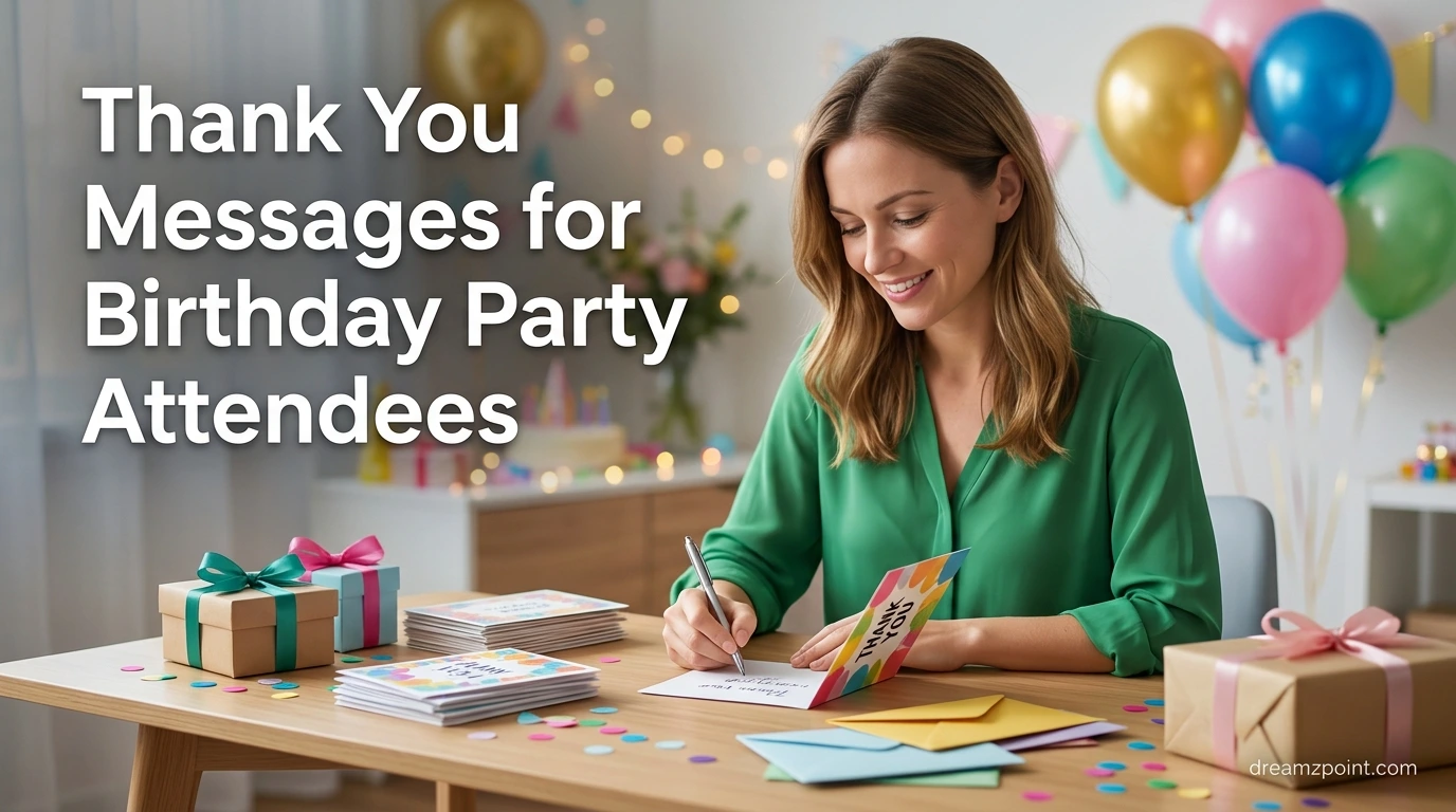 Thank You Messages for Birthday Party Attendees