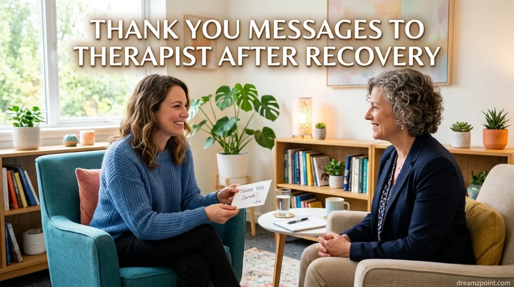 Thank You Messages to Therapist After Recovery