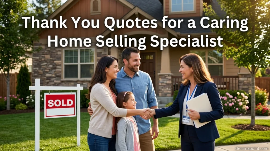 Thank You Quotes for a Caring Home Selling Specialist