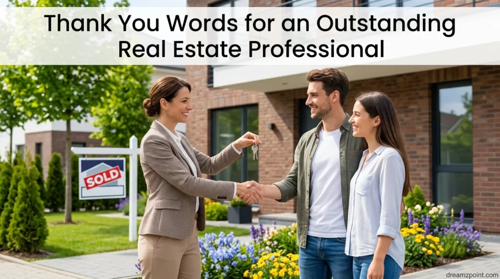 Thank You Words for an Outstanding Real Estate Professional