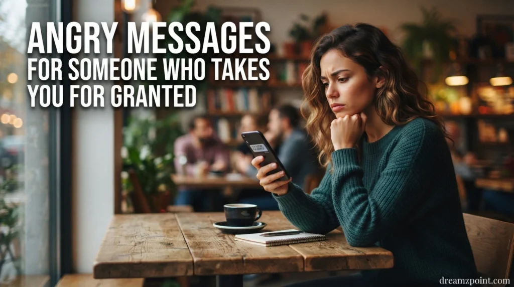 Angry Messages for Someone Who Takes You for Granted