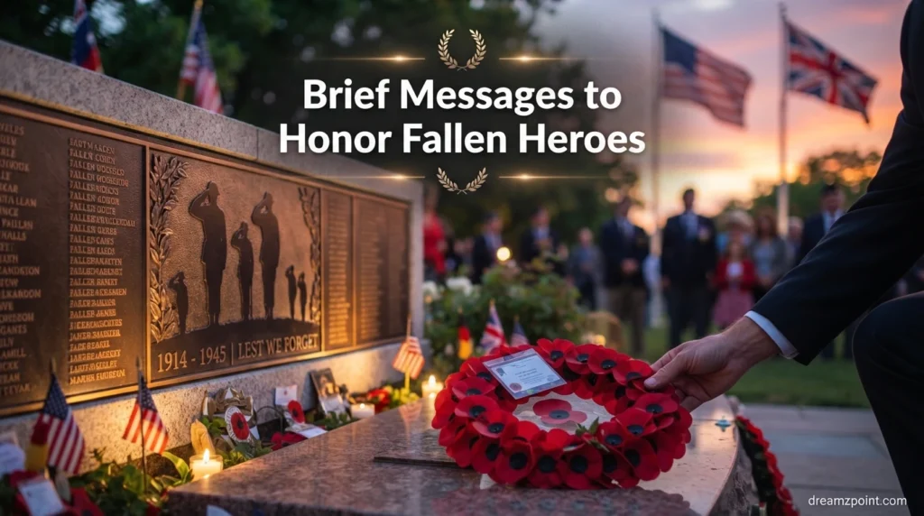Brief Messages to Honor Fallen Heroes