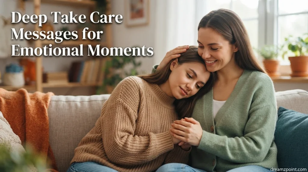 Deep Take Care Messages for Emotional Moments