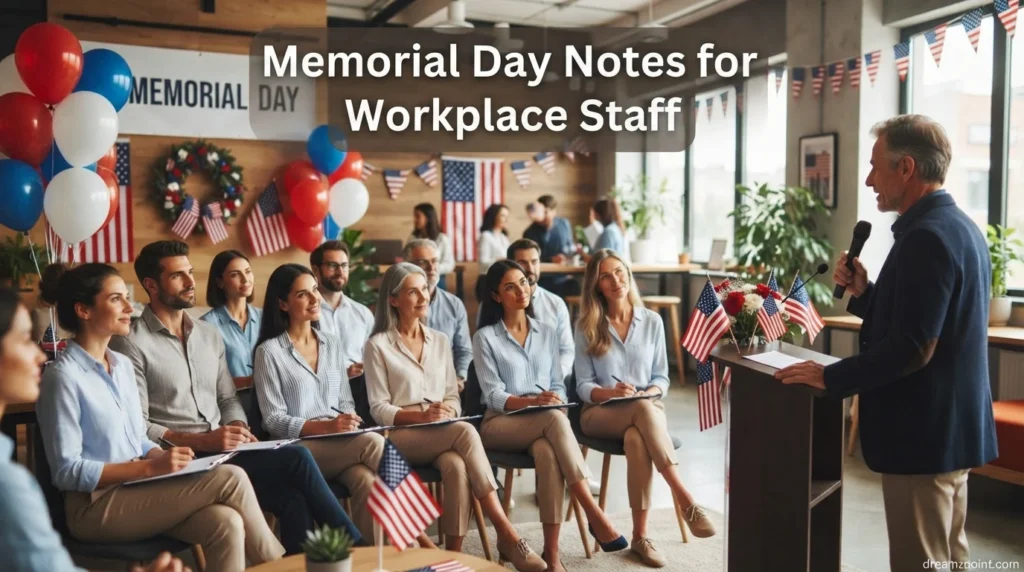 Memorial Day Notes for Workplace Staff
