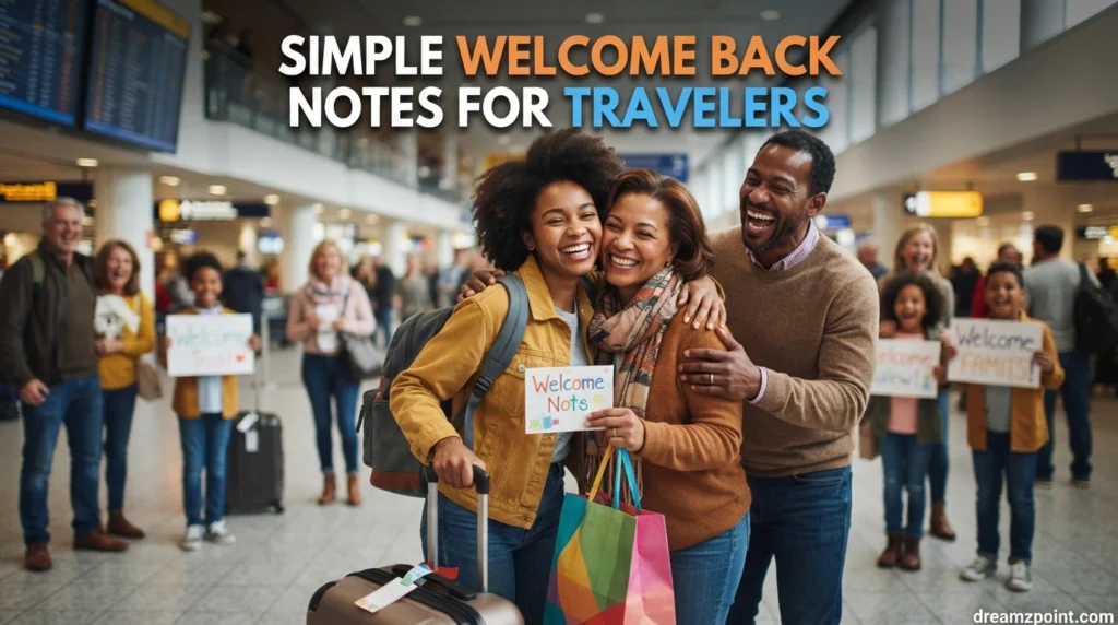 Simple Welcome Back Notes for Travelers