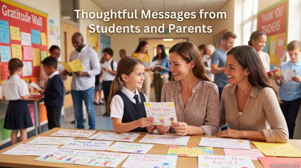 Thoughtful Messages from Students and Parents