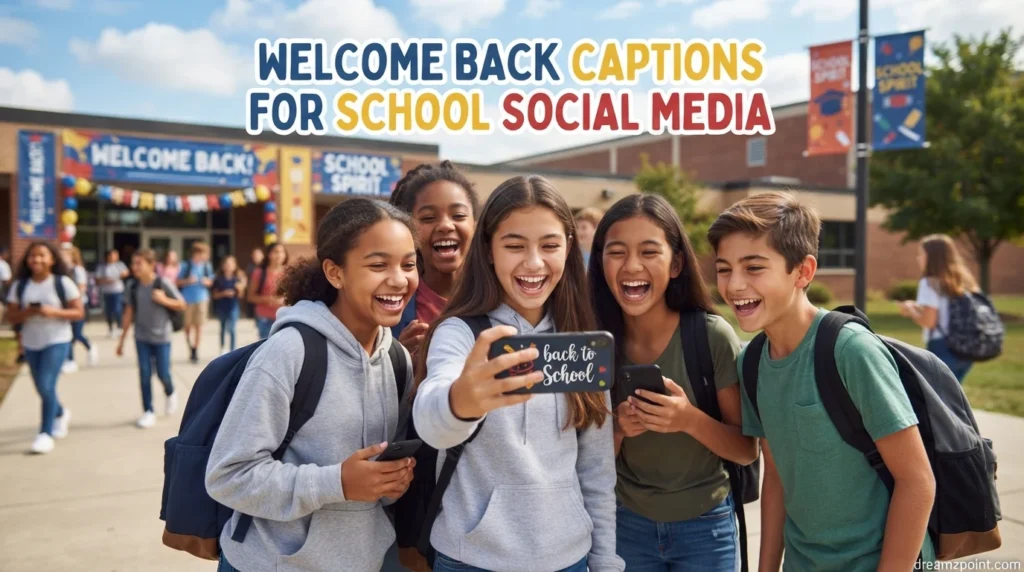 Welcome Back Captions for School Social Media