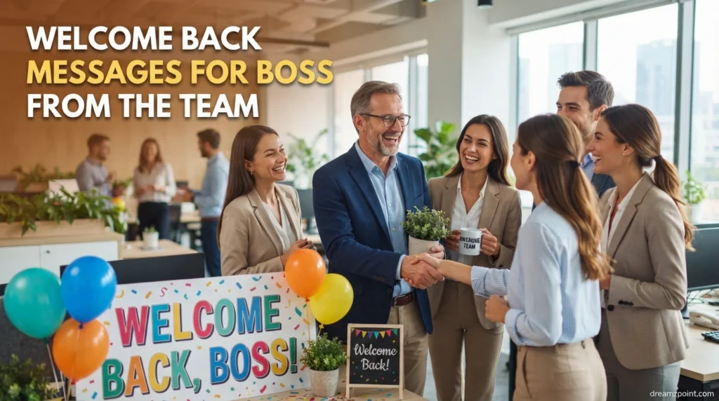 Welcome Back Messages for Boss From the Team